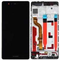 TOUCH SCREEN PER HUAWEI P9 CON FRAME NERO (QUALITA' ORIGINALE)