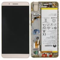 TOUCH SCREEN DISPLAY LCD FRAME + BATTERIA PER HUAWEI HONOR 7I ORO GOLD DIGITIZER