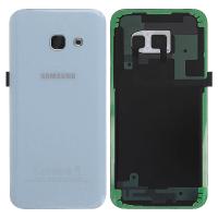 SCOCCA COPRIBATTERIA BLU PER SAMSUNG GALAXY A3 2017 A320 A320F SKY BLUE