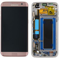 TOUCH SCREEN DISPLAY PINK ORIGINALE SAMSUNG GALAXY S7 EDGE G935F GH97-18533E