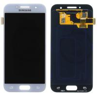 TOUCH SCREEN DISPLAY BLU ORIGINALE SAMSUNG GALAXY A3 2017 A320F GH97-19732C - BIANCO AZZURRO