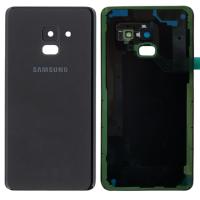 COPRIBATTERIA BACK COVER NERA NERO BLACK PER SAMSUNG A8 2018 A530