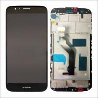 TOUCH SCREEN DISPLAY LCD PER HUAWEI ASCEND G8 ASSEMBLATO NERO 5.5 VETRO RICAMBIO CON FRAME