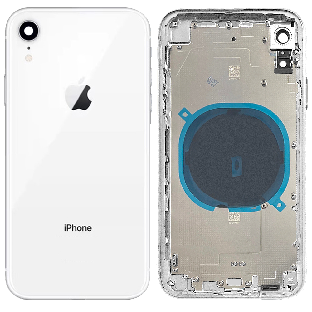 SCOCCA COPRIBATTERIA BACK COVER PER APPLE IPHONE XR BIANCO