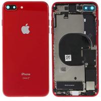 SCOCCA COPRIBATTERIA BACK COVER PER IPHONE 8 PLUS ROSSA ROSSO COMPLETA DI FLAT