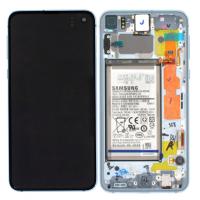 TOUCH SCREEN DISPLAY ORIGINALE PER SAMSUNG GALAXY S10E G970 BLU + BATTERIA