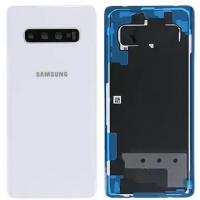 COPRIBATTERIA BACK COVER ORIGINAL PER SAMSUNG GALAXY G975 S10 PLUS CON VETRO FOTOCAMERA BIANCO