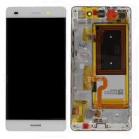 TOUCH SCREEN DISPLAY ORIGINALE PER HUAWEI P8 LITE ALE-L21 BIANCO CON FRAME E BATTERIA SERVICE PACK 02350KCD