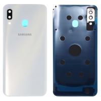 COPRIBATTERIA BACK COVER PER SAMSUNG GALAXY A305 A30 CON VETRO FOTOCAMERA BIANCO