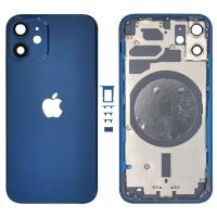 SCOCCA COPRIBATTERIA BACK COVER PER APPLE IPHONE 12 MINI BLU