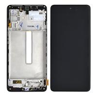 TOUCH SCREEN DISPLAY ORIGINALE PER SAMSUNG GALAXY M52 5G M526 CON FRAME NERO