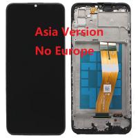 TOUCH SCREEN DISPLAY ORIGINALE PER SAMSUNG GALAXY A03S A037F CON FRAME NERO (VERSIONE ASIATICA)