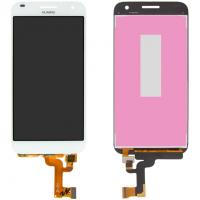 TOUCH SCREEN DISPLAY LCD CON FRAME PER HUAWEI ASCEND G7 BIANCO FRAME WHITE RICAMBIO