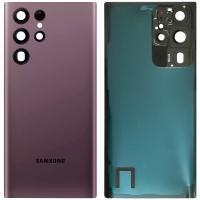 COPRIBATTERIA BACK COVER PER SAMSUNG GALAXY S908 S22 ULTRA CON VETRO FOTOCAMERA VIOLA