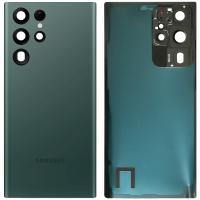 COPRIBATTERIA BACK COVER PER SAMSUNG GALAXY S908 S22 ULTRA CON VETRO FOTOCAMERA VERDE