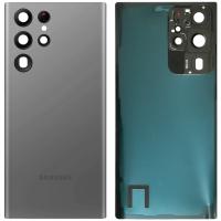 COPRIBATTERIA BACK COVER PER SAMSUNG GALAXY S908 S22 ULTRA CON VETRO FOTOCAMERA GRIGIO