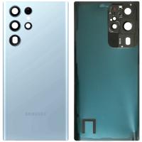 COPRIBATTERIA BACK COVER PER SAMSUNG GALAXY S908 S22 ULTRA CON VETRO FOTOCAMERA BLU