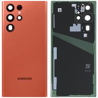 COPRIBATTERIA BACK COVER ORIGINAL PER SAMSUNG GALAXY S908 S22 ULTRA CON VETRO FOTOCAMERA ROSSO