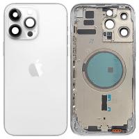 SCOCCA COPRIBATTERIA BACK COVER CON FRAME PER APPLE IPHONE 14 PRO MAX SILVER