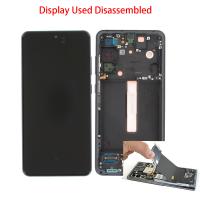 TOUCH SCREEN DISPLAY PER SAMSUNG GALAXY G990 S21 FE CON FRAME SMONTATO DAL TELEFONO GRADO A GRIGIO