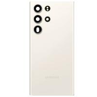 COPRIBATTERIA BACK COVER PER SAMSUNG GALAXY S918 S23 ULTRA CON VETRO FOTOCAMERA CREAM