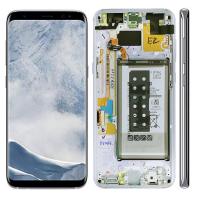 TOUCH SCREEN DISPLAY ORIGINALE PER SAMSUNG GALAXY G955 S8 PLUS CON FRAME E BATTERIA SILVER