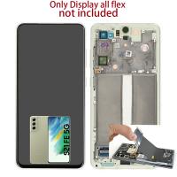 TOUCH SCREEN DISPLAY PER SAMSUNG GALAXY G990 S21 FE CON FRAME SMONTATO DAL TELEFONO GRADO B VERDE