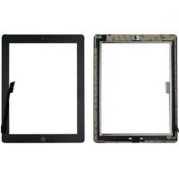 TOUCH SCREEN IPAD 3 IPAD 4 NERO CON TASTO HOME ASSEMBLATO E ADESIVO RICAMBIO PER APPLE