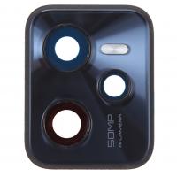 VETRO FOTOCAMERA CAMERA GLASS PER REALME C35 RMX3511 CON FRAME NERO