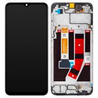 TOUCH SCREEN DISPLAY PER OPPO A77 4G / 5G CON FRAME (SERVICE PACK) NERO