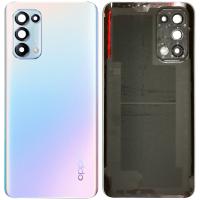 COPRIBATTERIA BACK COVER PER OPPO FIND X3 Lite/Reno 5 CON VETRO FOTOCAMERA SILVER