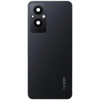 COPRIBATTERIA BACK COVER PER OPPO RENO 8 LITE 5G CON VETRO FOTOCAMERA NERO