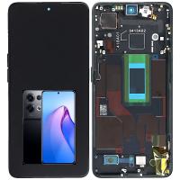 TOUCH SCREEN DISPLAY PER OPPO RENO 8 PRO 5G CON FRAME NERO (SERVICE PACK)