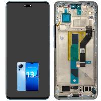 TOUCH SCREEN DISPLAY ORIGINALE PER XIAOMI 13 LITE 5G CON FRAME BLU