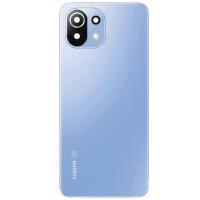 COPRIBATTERIA BACK COVER PER XIAOMI MI 11 LITE 5G NE CON VETRO FOTOCAMERA BLU