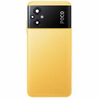 COPRIBATTERIA BACK COVER ORIGINAL PER XIAOMI POCO M5 4G CON VETRO FOTOCAMERA + TASTO FISICO VOLUME GIALLO