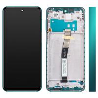 TOUCH SCREEN DISPLAY PER XIAOMI REDMI NOTE 9S / 9 PRO CON FRAME (SERVICE PACK) VERDE