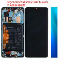 TOUCH SCREEN DISPLAY ORIGINALE PER HUAWEI P30 PRO RIGENERATO SERVICE PACK CON FRAME E BATTERIA AURORA BLU