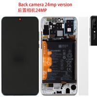 TOUCH SCREEN DISPLAY PER HUAWEI P30 LITE SERVICE PACK CON FRAME E BATTERIA (BACK CAMERA 24MP VERSION) BIANCO