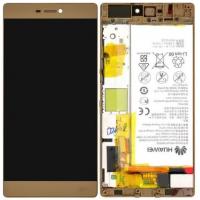 TOUCH SCREEN DISPLAY PER HUAWEI P8 ORIGINAL CON FRAME GOLD