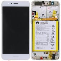 TOUCH SCREEN DISPLAY PER HUAWEI HONOR 8 SERVICE PACK CON FRAME E BATTERIA BIANCO