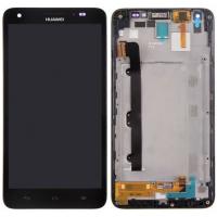 TOUCH SCREEN DISPLAY PER HUAWEI HONOR 3X G750 CON FRAME NERO