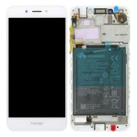 TOUCH SCREEN DISPLAY PER HUAWEI HONOR 6A SERVICE PACK CON FRAME E BATTERIA BIANCO