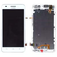 TOUCH SCREEN DISPLAY PER HUAWEI G620S ORIGINAL CON FRAME BIANCO