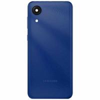 COPRIBATTERIA BACK COVER PER SAMSUNG GALAXY A03 CORE 2021 A032 CON VETRO FOTOCAMERA + TASTO LATERALE BLU