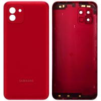 COPRIBATTERIA BACK COVER PER SAMSUNG GALAXY A03 A035G ROSSO ORIGINALE