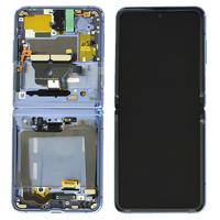 TOUCH SCREEN DISPLAY PER SAMSUNG GALAXY Z FLIP F700 CON FRAME VIOLA ORIGINAL