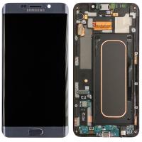 TOUCH SCREEN DISPLAY PER SAMSUNG GALAXY S6 EDGE PLUS G928F DEMO CON FRAME NERO