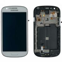 TOUCH SCREEN DISPLAY PER SAMSUNG GALAXY EXPRESS i8730 CON FRAME BIANCO ORIGINALE