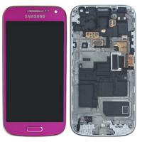 TOUCH SCREEN DISPLAY PER SAMSUNG GALAXY S4 MINI i9195 CON FRAME PINK SERVICE PACK